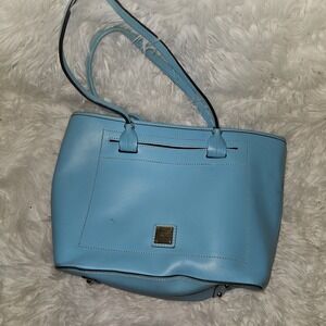 Dooney & Bourke Bag Blue Leather Shoulder Bag Satchel Tote